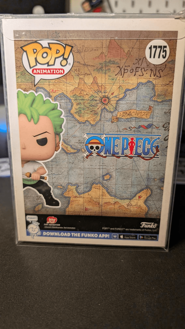 Funko Pop One Piece Roronoa Zoro Signed by Christopher Sabat with OC Celebrity Marketing Authentication 