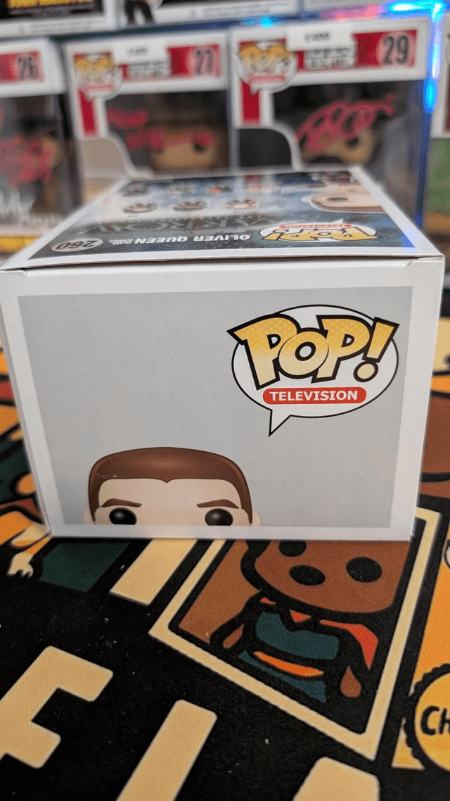 Funko Pop DC Arrow Oliver Queen Island Scarred 260 Signed By Stephen Amell with SWAU COA 