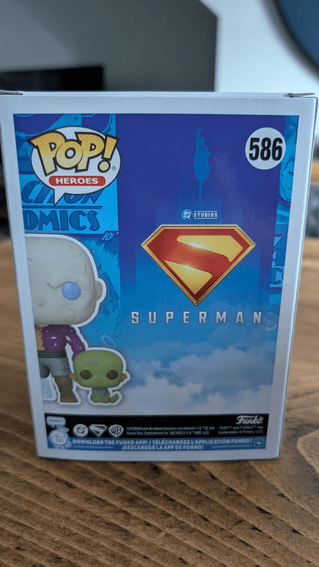 Funko Pop DC Superman Metamorpho with Baby Joe 586 Signed by Anthony Carrigan with Beckett Authentication 