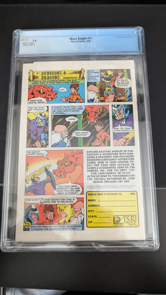 CGC Graded Comic 7.5 Marvel Moon Knight #17