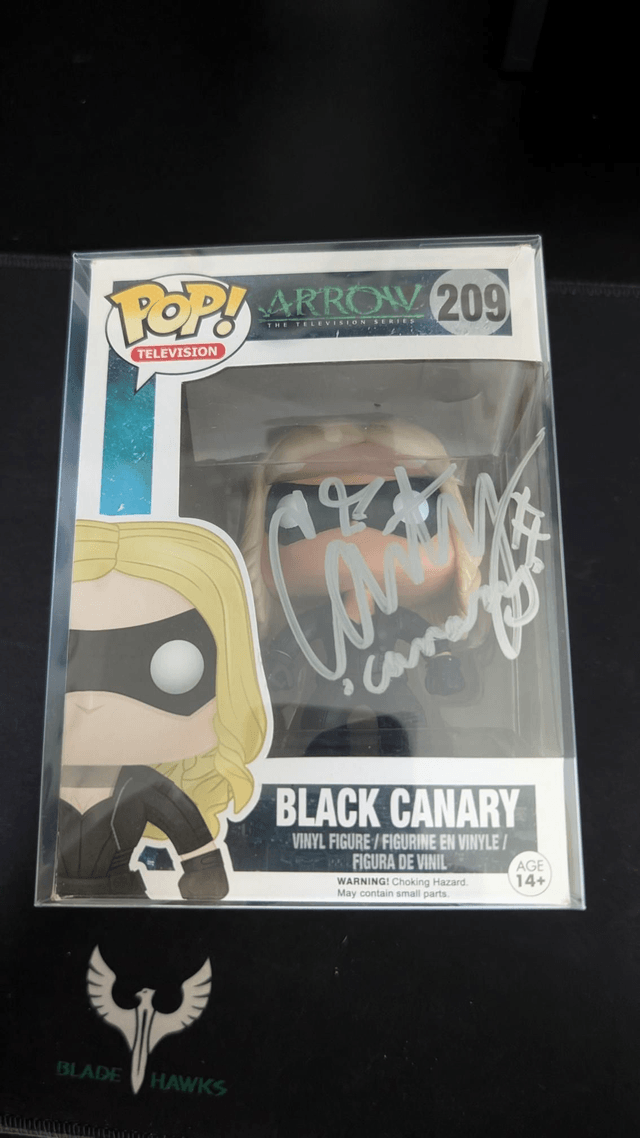 Funko Pop DC Arrow Black Canary 209 Signed by Caity Lotz with SWAU Authentication 