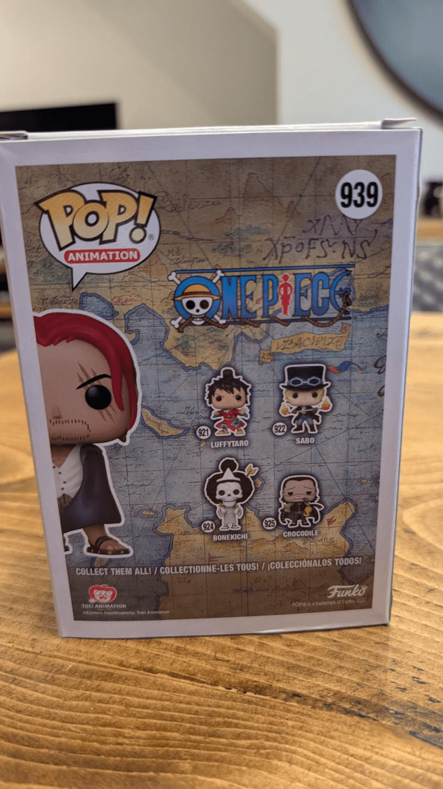 Funko Pop One Piece Shanks 939 Signed by Brandon Potter with JSA COA