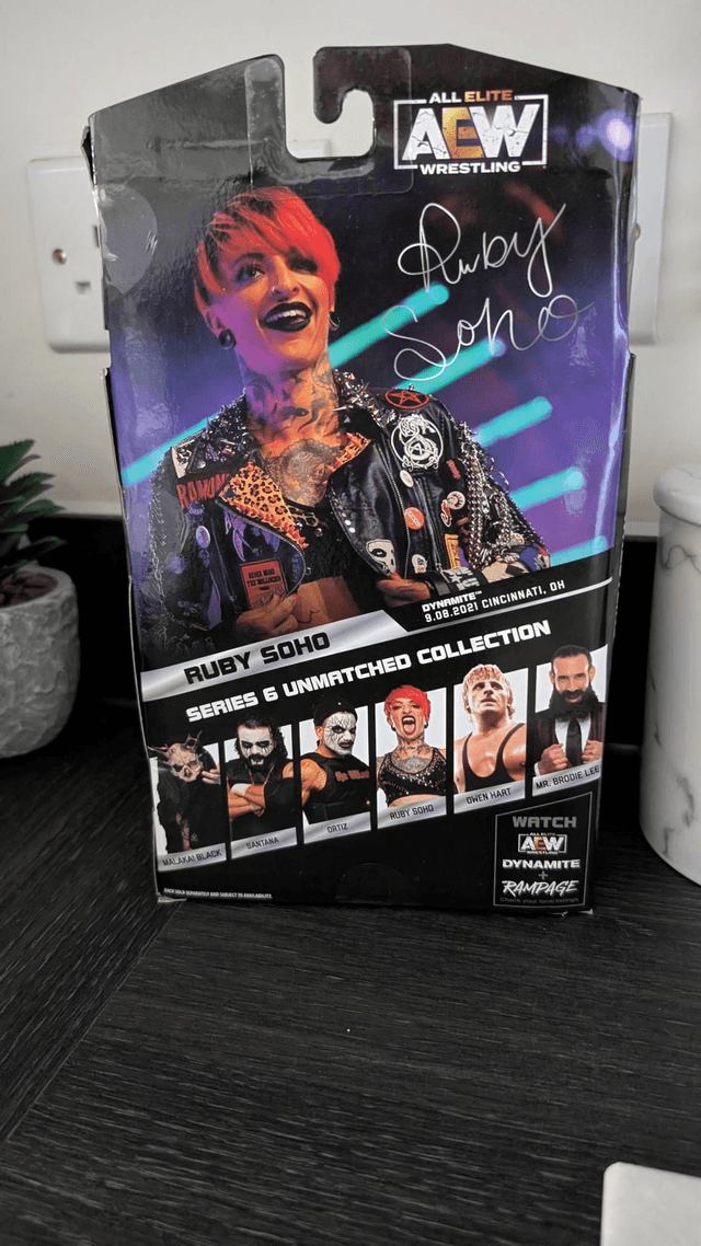 AEW Signed Unmatched Series 6 Ruby Soho #44 Figure with SWAU Authentication 