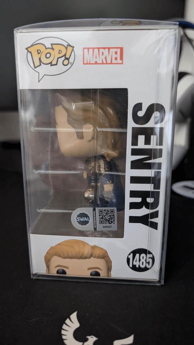 Funko Pop Marvel Thunderbolts Sentry 1485 Signed by Lewis Pullman with SWAU Authentication 