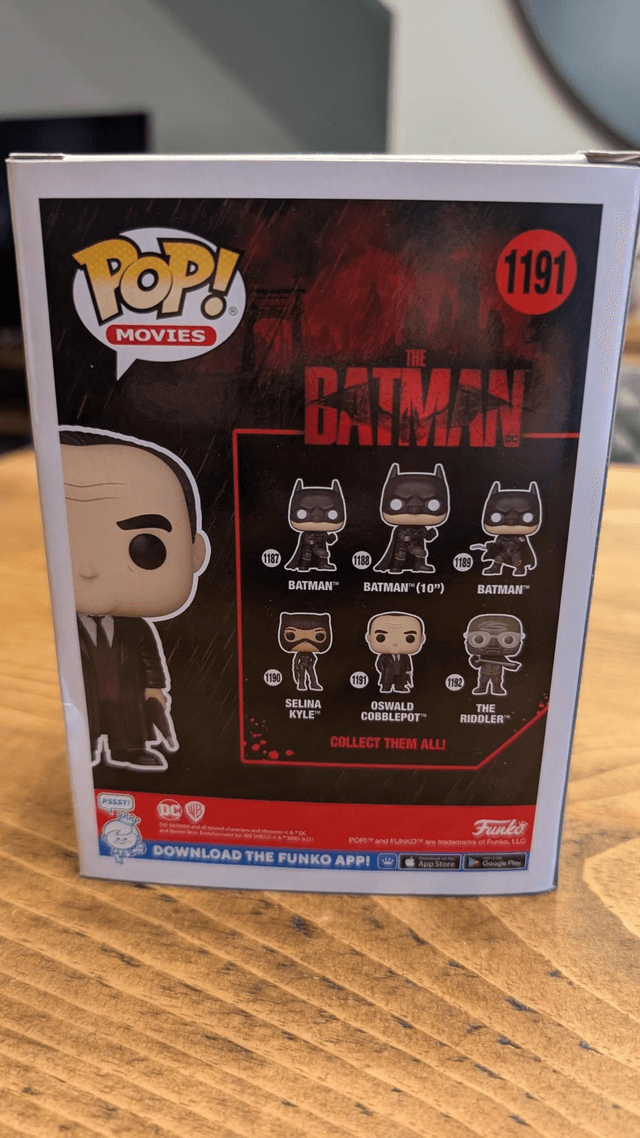 Funko Pop DC The Batman Penguin Oswald Cobblepot 1191 Signed By Colin Farrell with PSA Authentication 