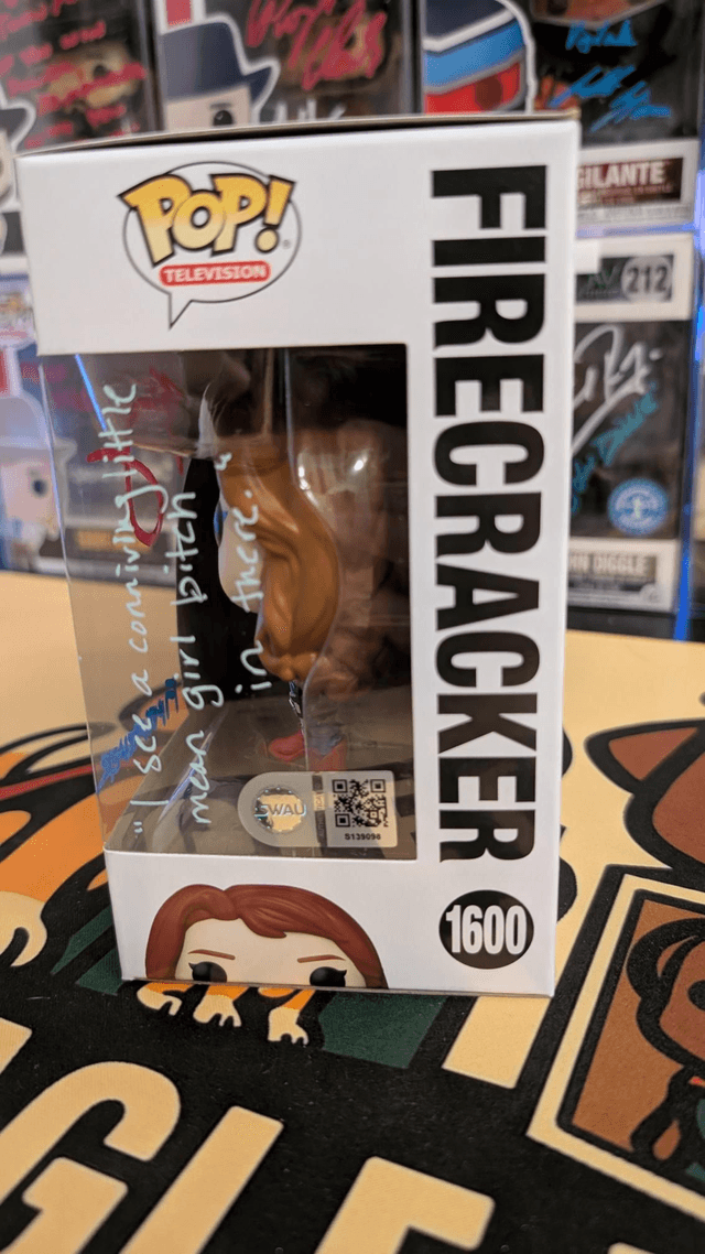 Funko Pop The Boys Firecracker 1600 Signed by Valorie Curry with SWAU COA