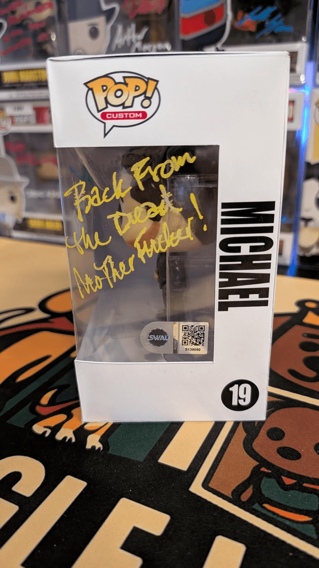 Custom Funko Pop GTA V Michael Signed by Ned Luke With SWAU COA