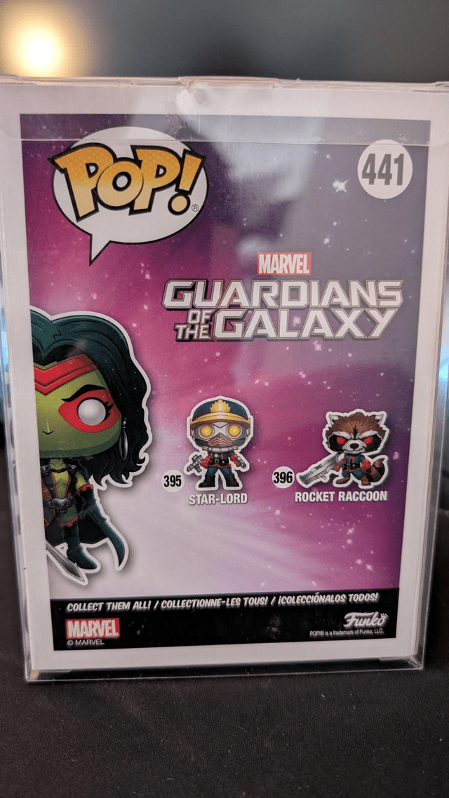 Funko Pop Marvel Guardians of the Galaxy Gamora 441 Signed By Zoe Saldana with Beckett Authentication 