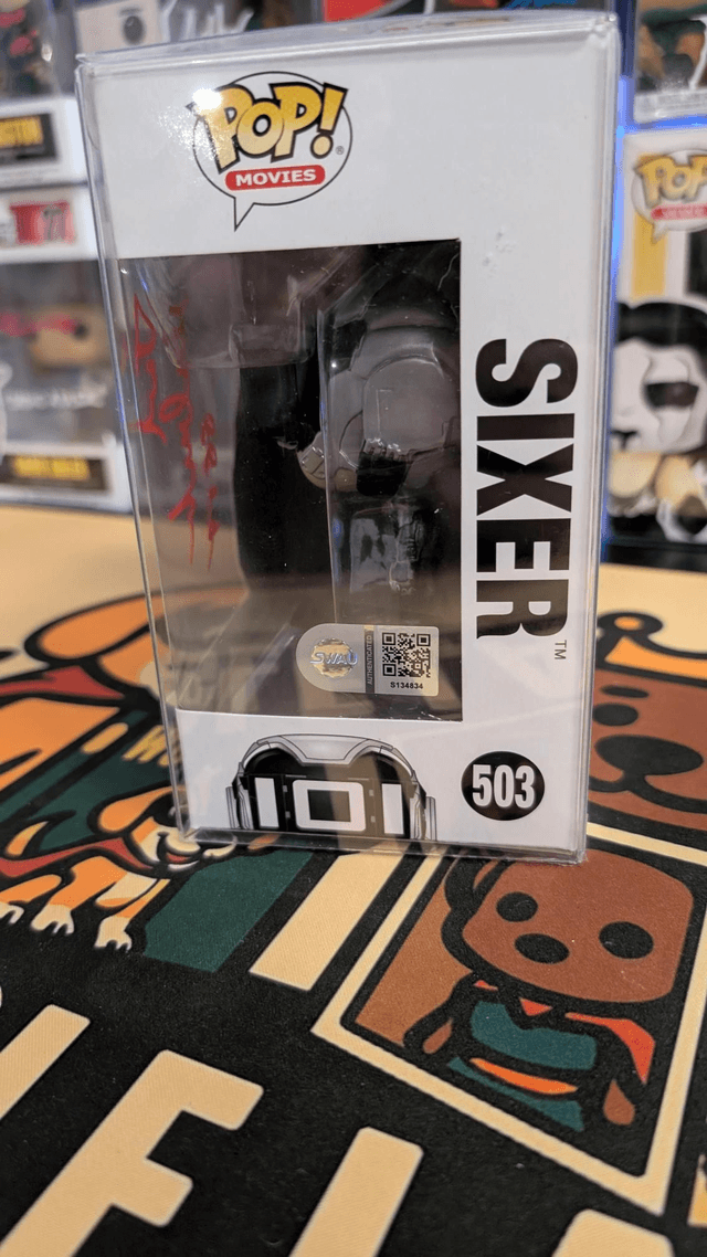 Funko Pop Ready Player One Sixer 503 Signed by Joel MacCormack with SWAU COA