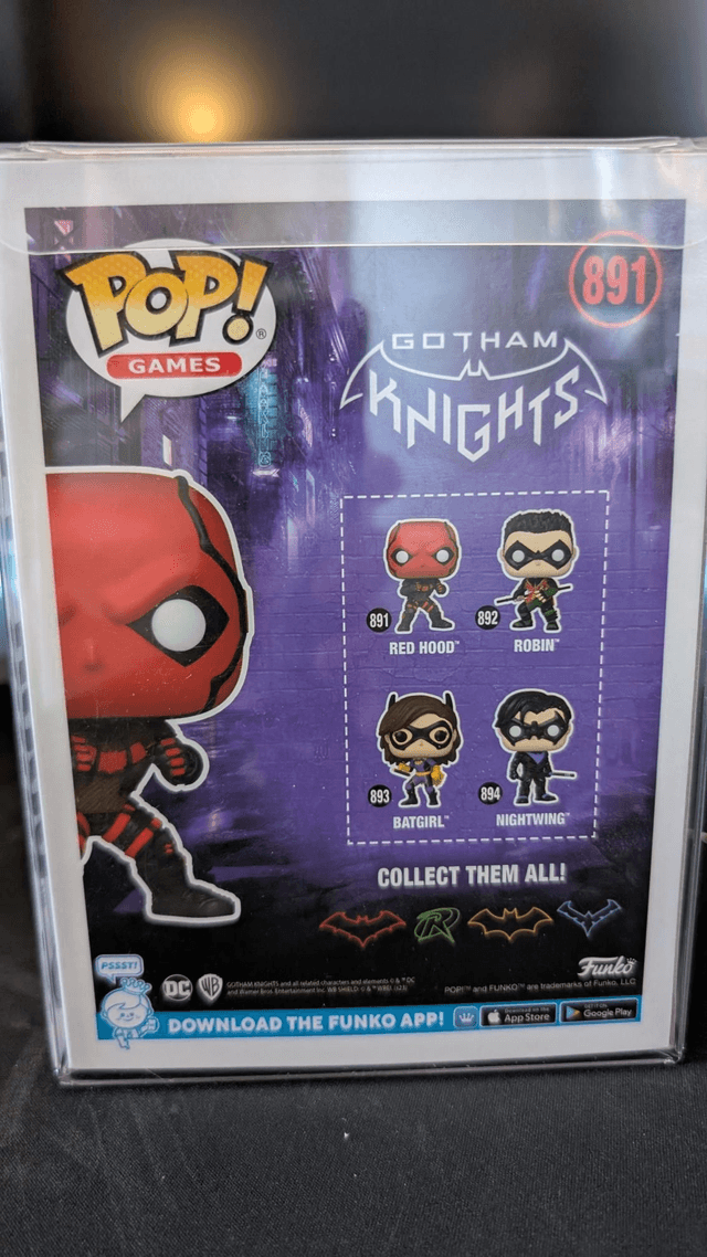 Funko Pop DC Batman Gotham Knights Red Hood 891 Signed By Curran Walters with ACOA