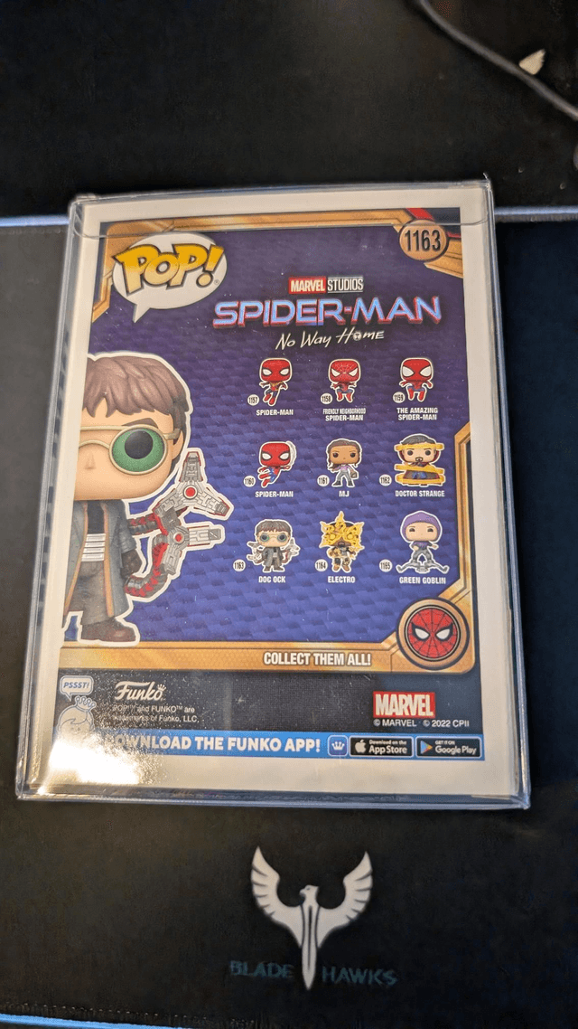 Funko Pop Marvel Spider-Man No Way Home Doc Ock 1163 Signed By Alfred Molina with PSA Authentication 
