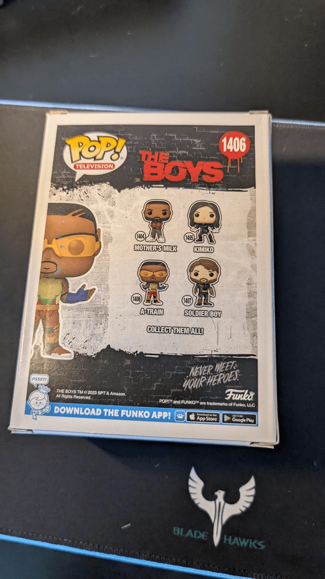 Funko Pop The Boys A-Train 1406 Signed By Jessie T. Usher with Beckett Authentication 