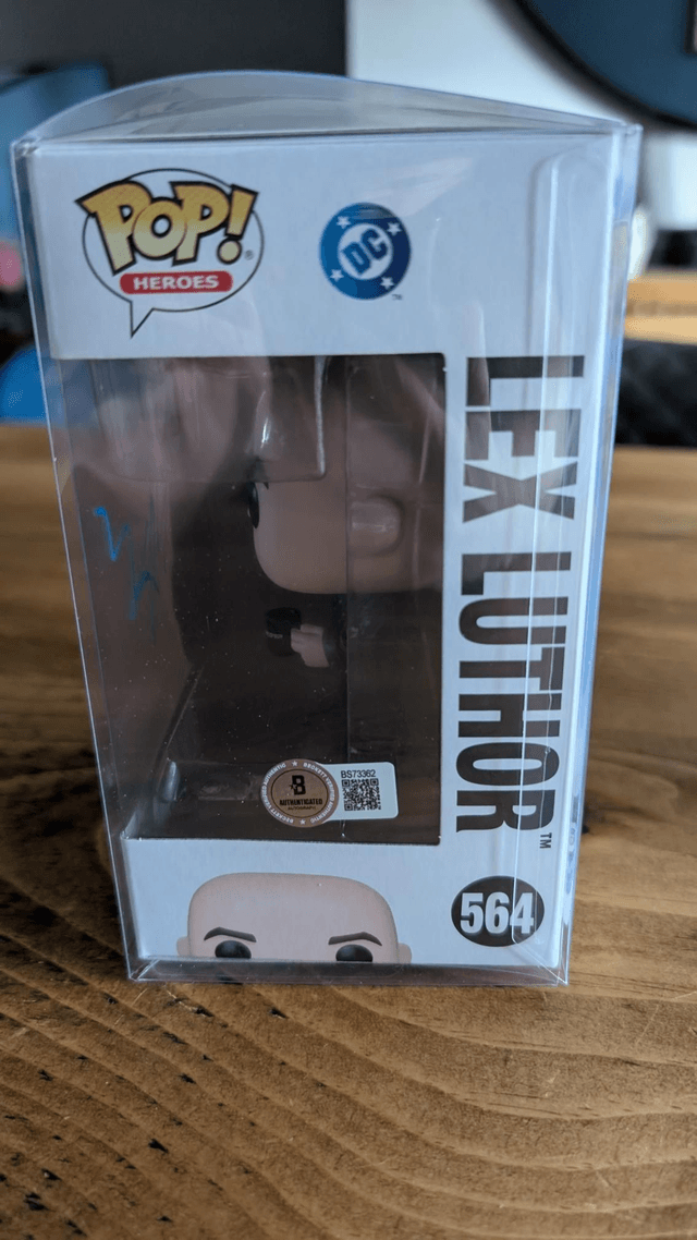 Funko Pop DC Superman Lex Luthor 563 Signed by Nicholas Hoult with Beckett Authentication