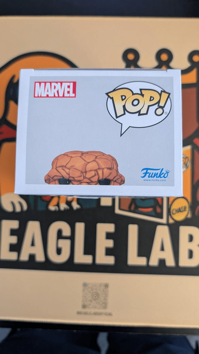 Funko Pop Marvel Fantastic Four The Thing 1516 Signed by Ebon Moss Bachrach with Beckett COA