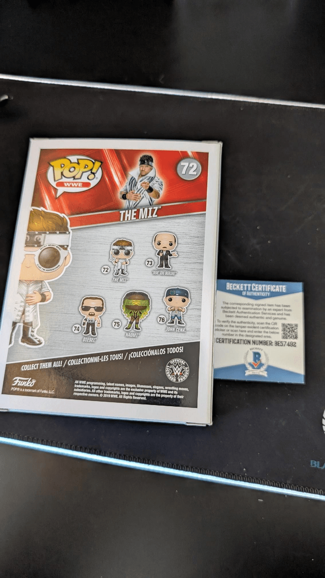 Funko Pop WWE The Miz Signed with Beckett COA 