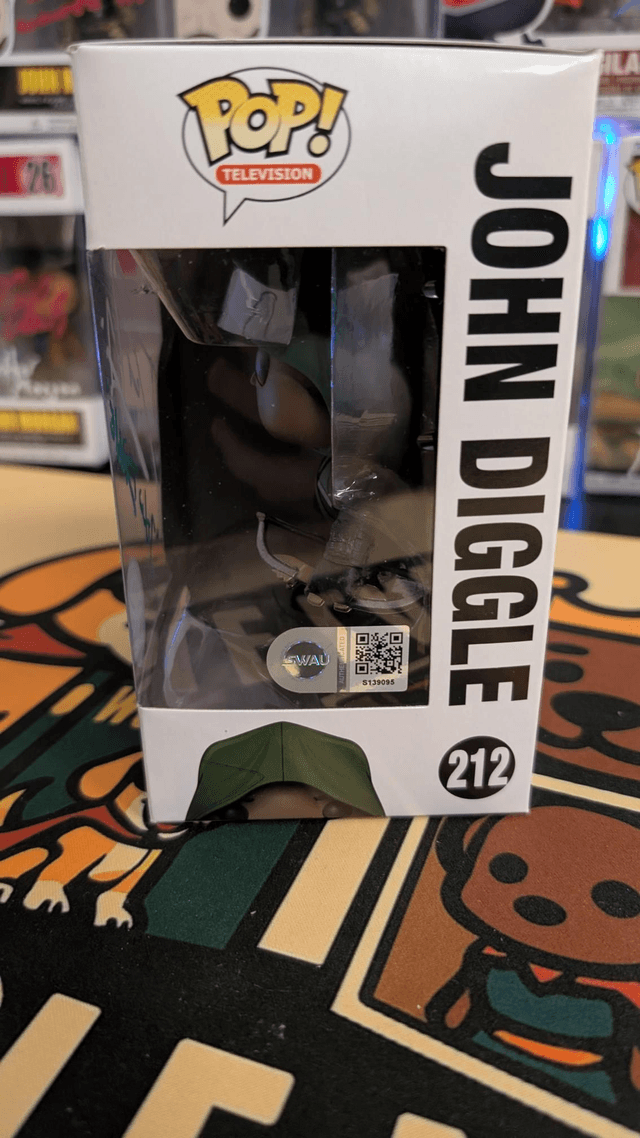 Funko Pop DC Arrow John Diggle 212 Signed By David Ramsey with SWAU COA 