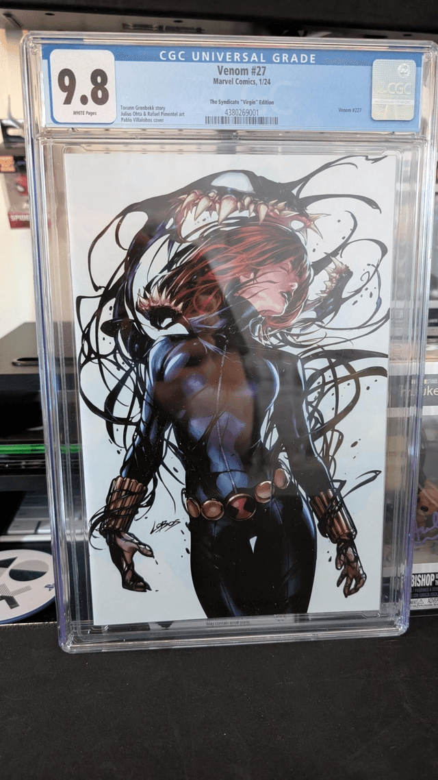 CGC Graded Comic 9.8 Marvel Venom #27 with Black Widow Syndicate Virgin Edition 