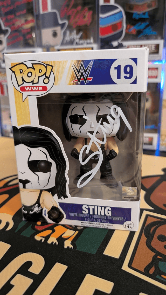 Funko Pop WWE Sting 19 Signed with SWAU COA