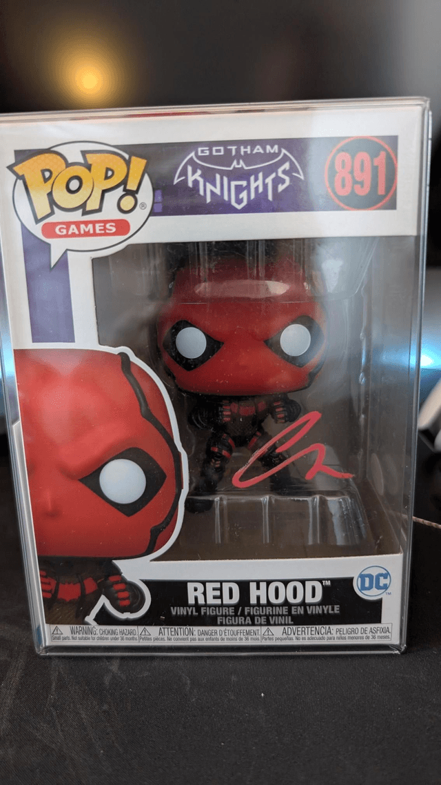 Funko Pop DC Batman Gotham Knights Red Hood 891 Signed By Curran Walters with ACOA