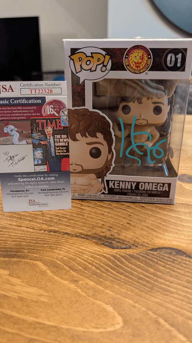 Funko Pop NJPW Kenny Omega 02 Signed with JSA COA