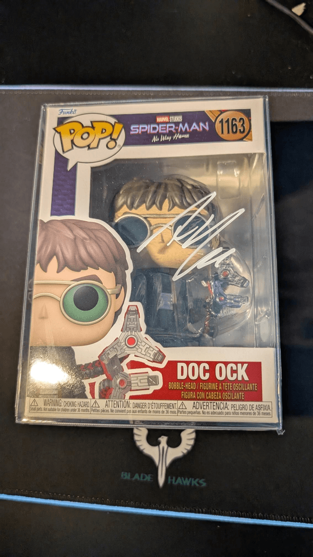 Funko Pop Marvel Spider-Man No Way Home Doc Ock 1163 Signed By Alfred Molina with PSA Authentication 