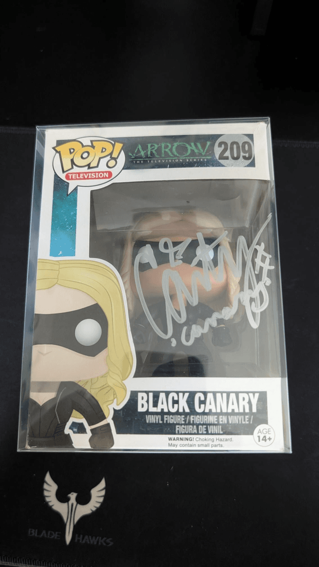 Funko Pop DC Arrow Black Canary 209 Signed by Caity Lotz with SWAU Authentication 