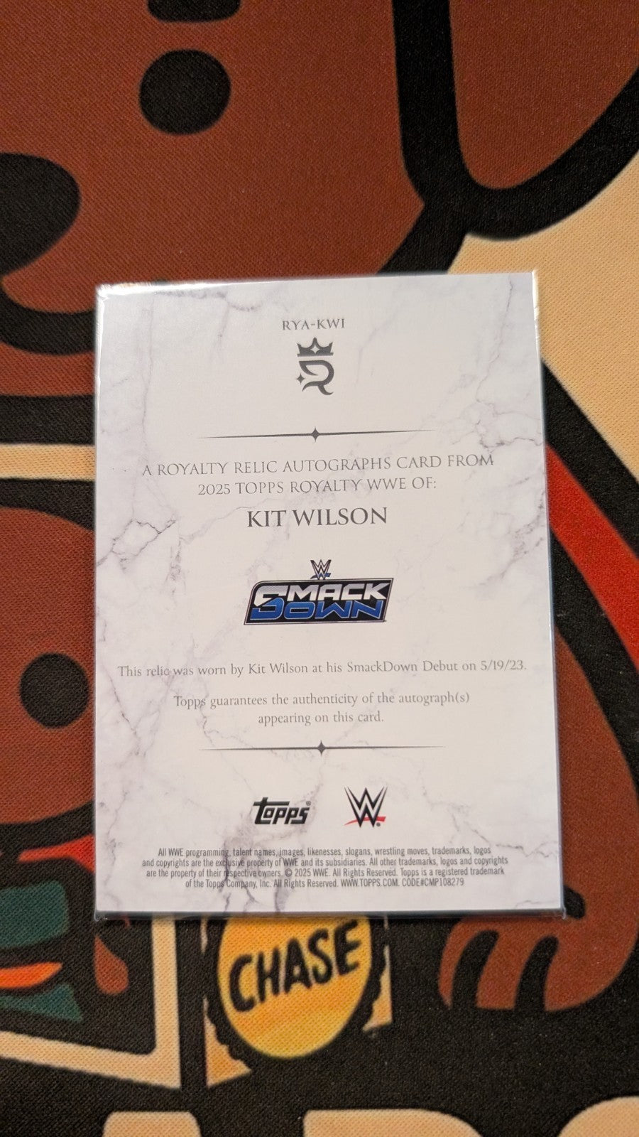 Kit Wilson Signed Autograph Relic /50 2025 Topps Royalty WWE
