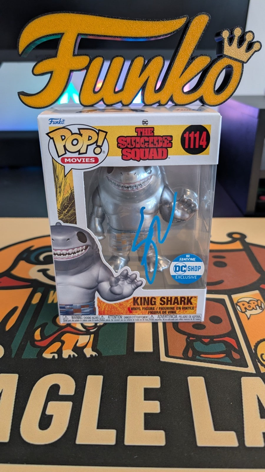 Funko Pop! Vinyl: DC Universe King Shark #1114 Signed by Steve Agee Beckett COA