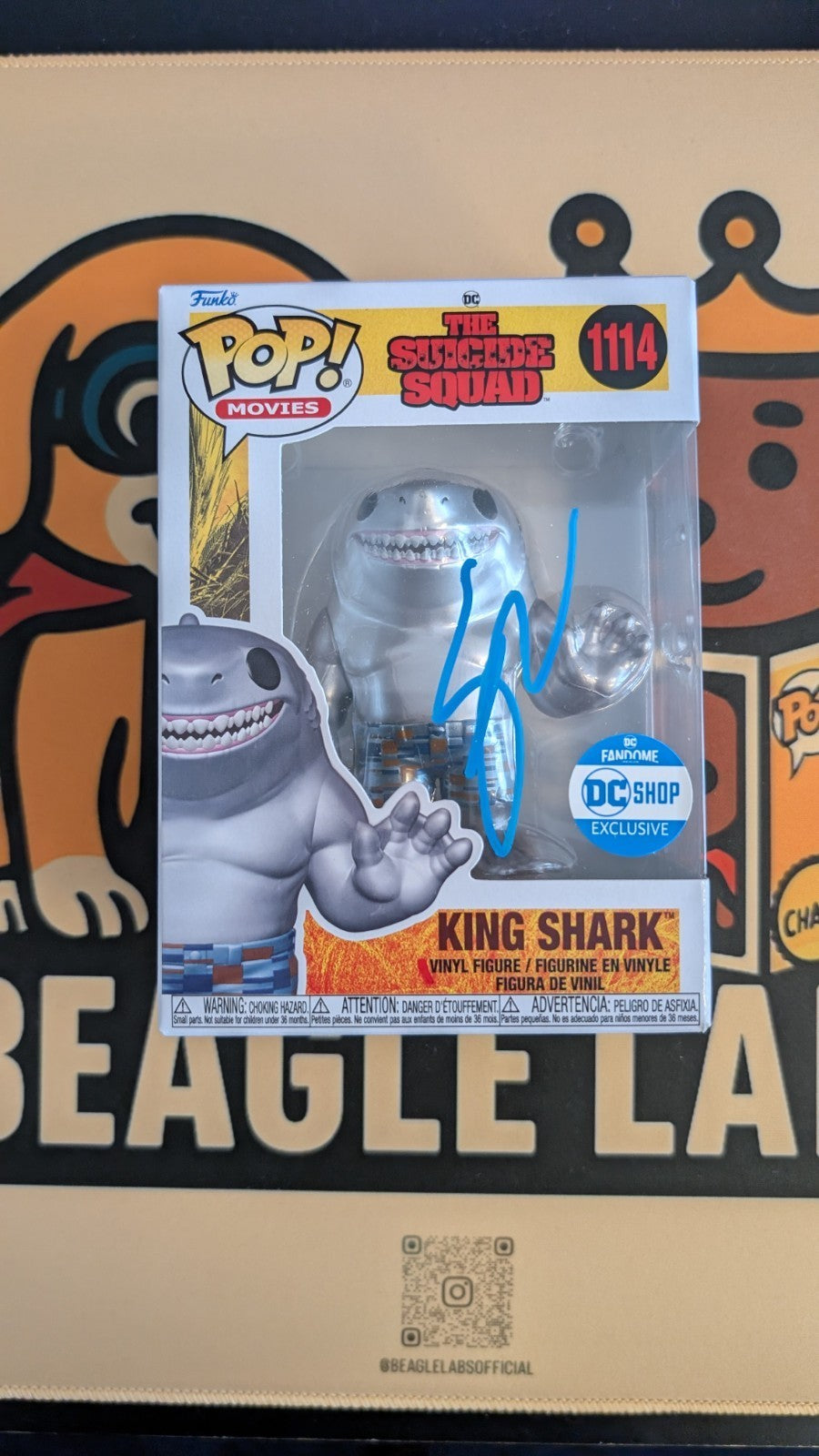 Funko Pop! Vinyl: DC Universe King Shark #1114 Signed by Steve Agee Beckett COA