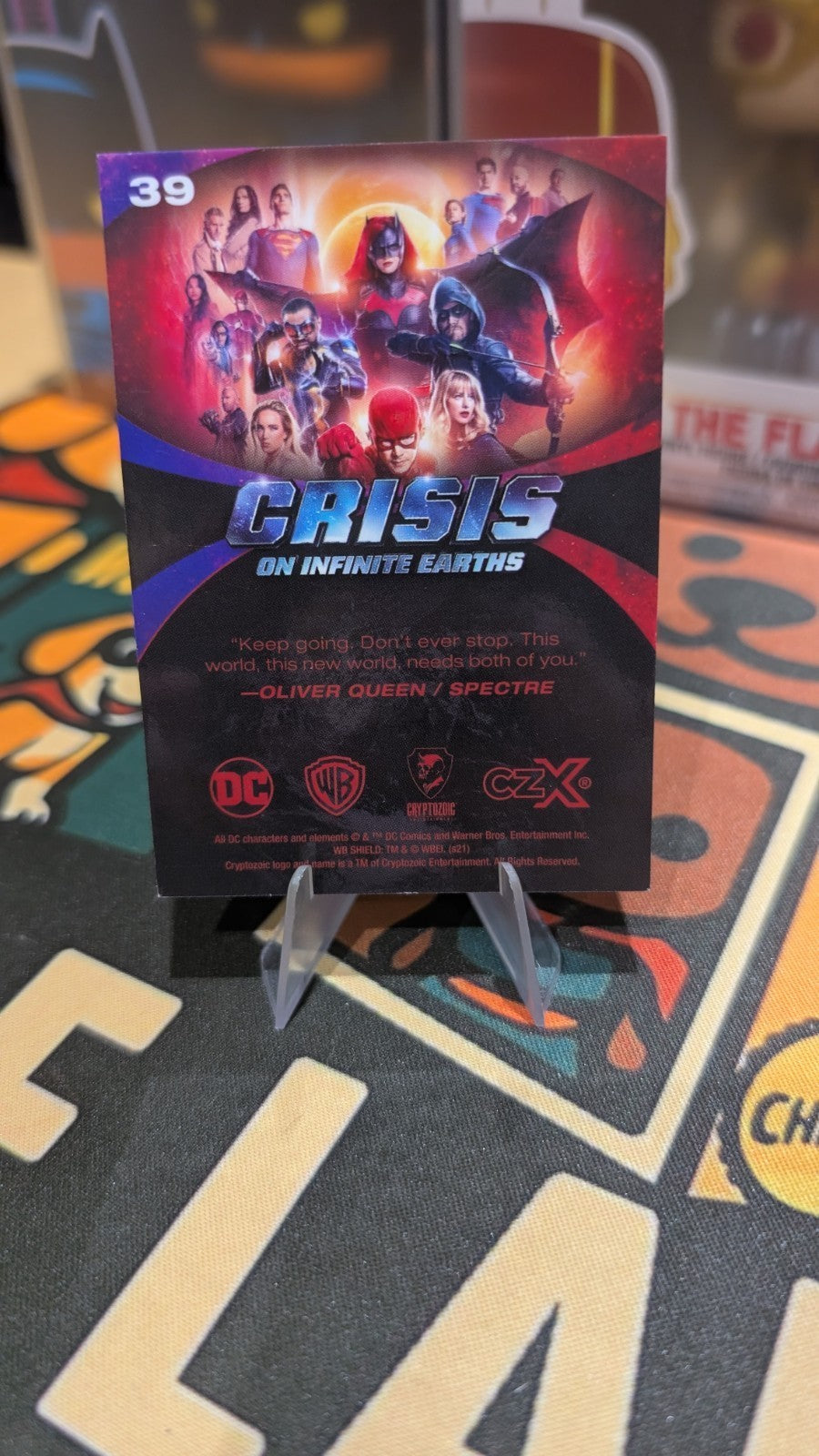 CZX Crisis On Infinite Earths Blue /25 Base Card #39 An End and a Beginning