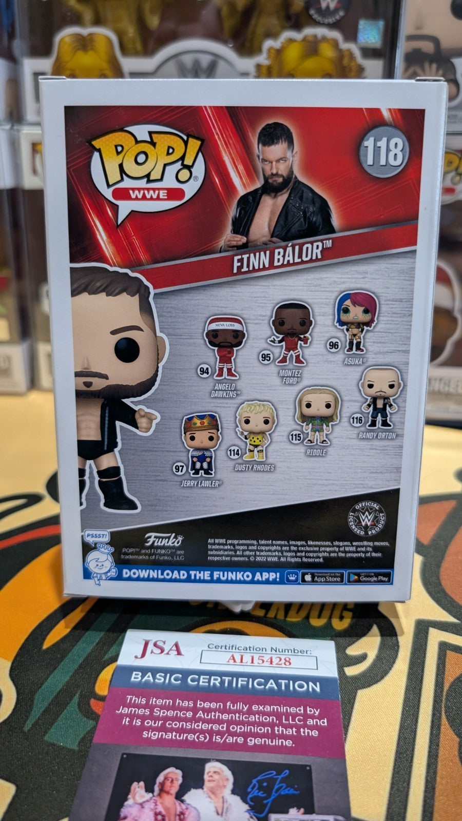 Funko POP! WWE Finn Balor #34 Signed JSA Authenticated COA