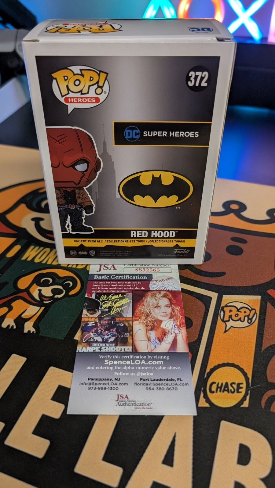 Curran Walters Titans TV Show Actor signed Red Hood Vinyl Funko Pop JSA COA