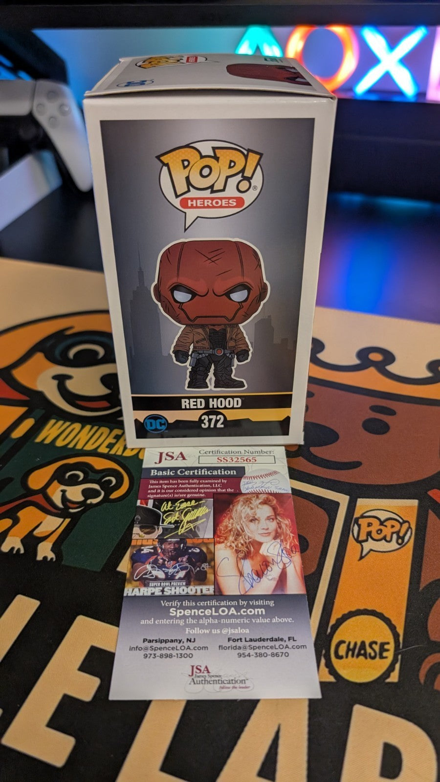 Curran Walters Titans TV Show Actor signed Red Hood Vinyl Funko Pop JSA COA