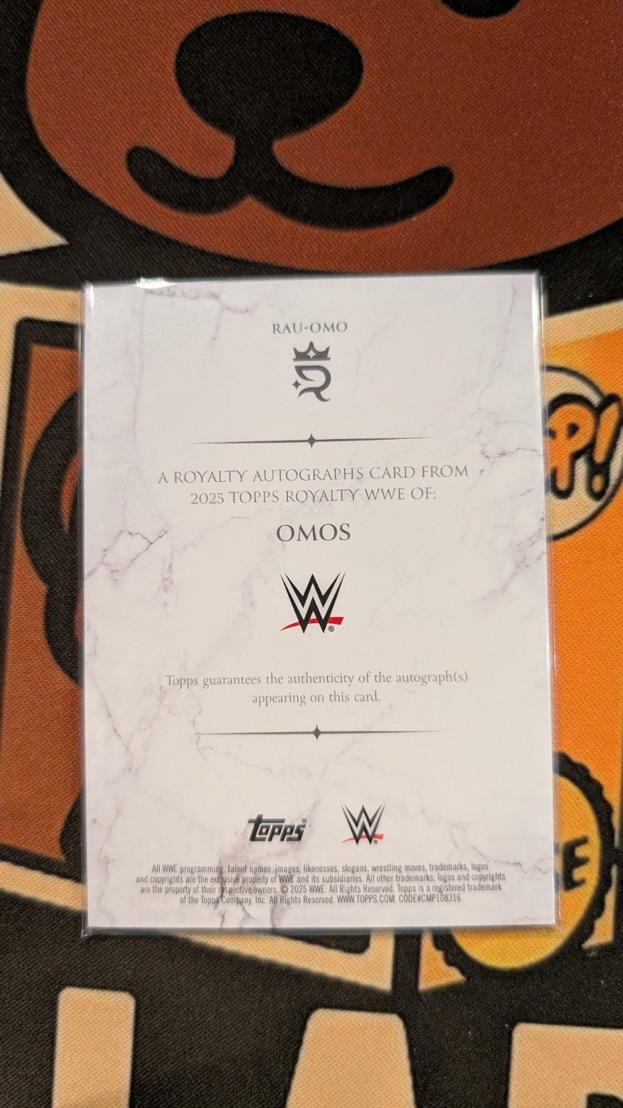 OMOS 2025 Topps Royalty WWE #RAU-OMO Autogaphs Auto SP /99
