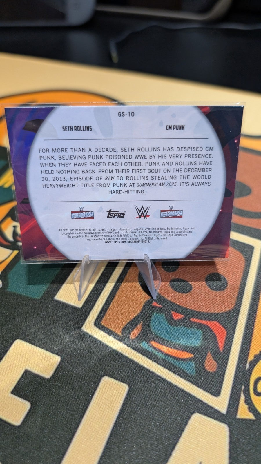 2026 Topps Chrome Cosmic WWE SETH ROLLINS CM PUNK #GS-10 GALACTIC SHOWDOWN