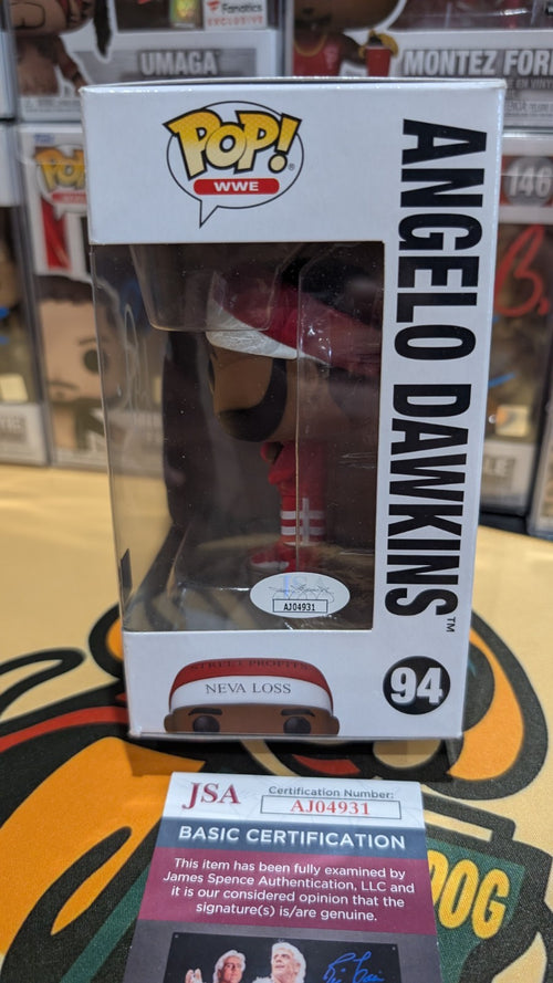 ANGELO DAWKINS STREET PROFITS SIGNED FUNKO POP WWE #94 JSA COA