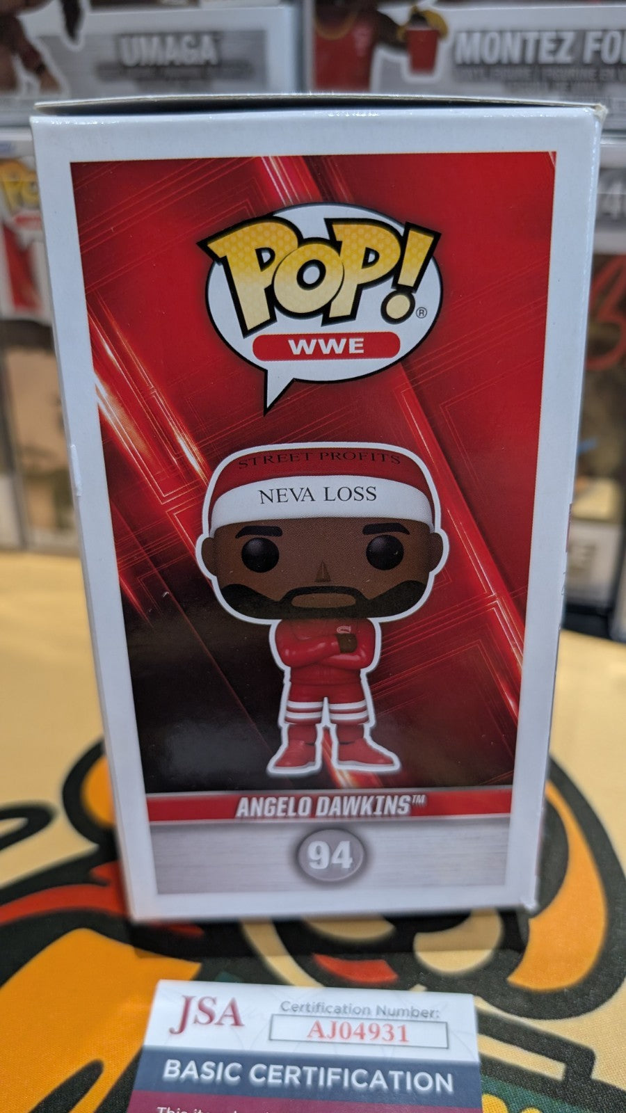 ANGELO DAWKINS STREET PROFITS SIGNED FUNKO POP WWE #94 JSA COA