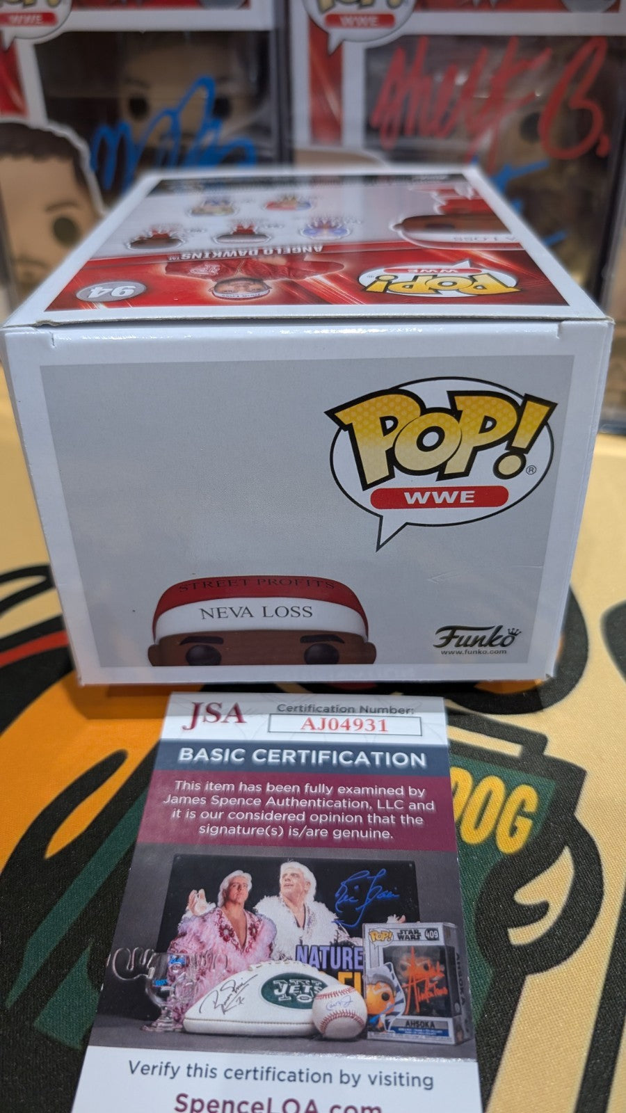 ANGELO DAWKINS STREET PROFITS SIGNED FUNKO POP WWE #94 JSA COA