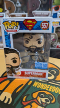DC Heroes Superman (Black Suit) Funko Pop! Vinyl Figure #557 Exclusive New