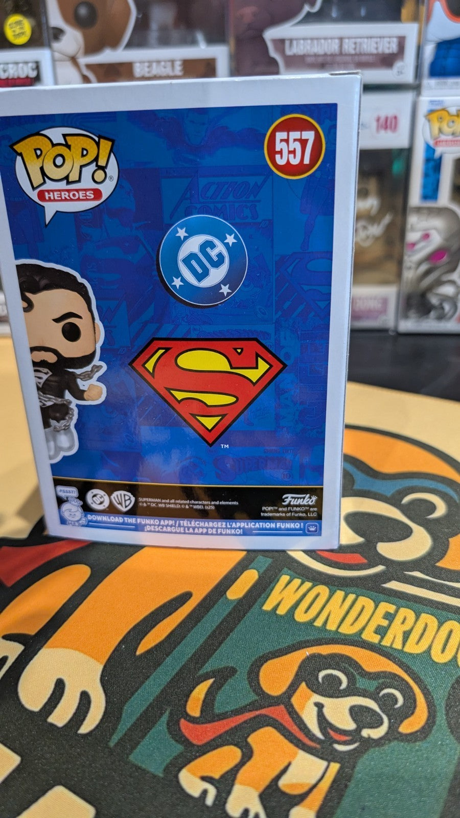 DC Heroes Superman (Black Suit) Funko Pop! Vinyl Figure #557 Exclusive New