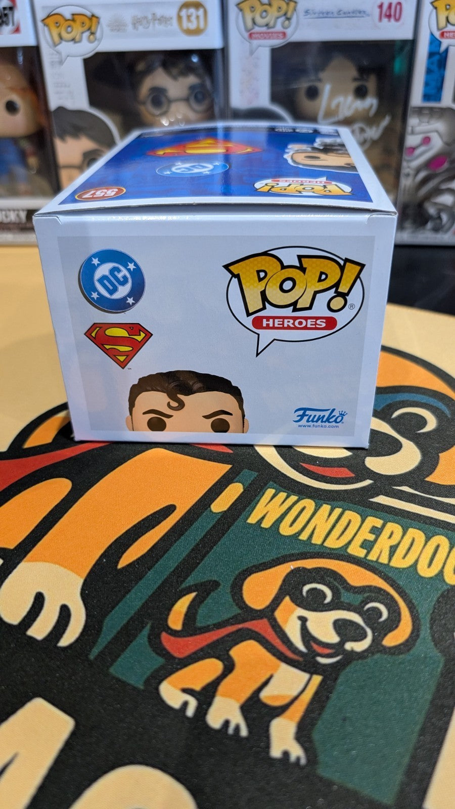 DC Heroes Superman (Black Suit) Funko Pop! Vinyl Figure #557 Exclusive New