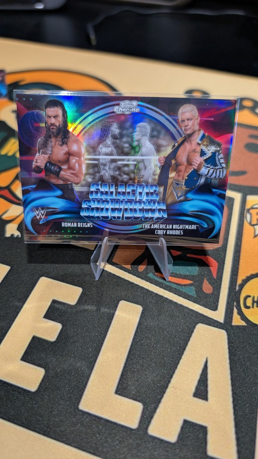 Roman Reigns & Cody Rhodes 2026 Topps Cosmic Chrome WWE #GS-6 Galactic Showdown
