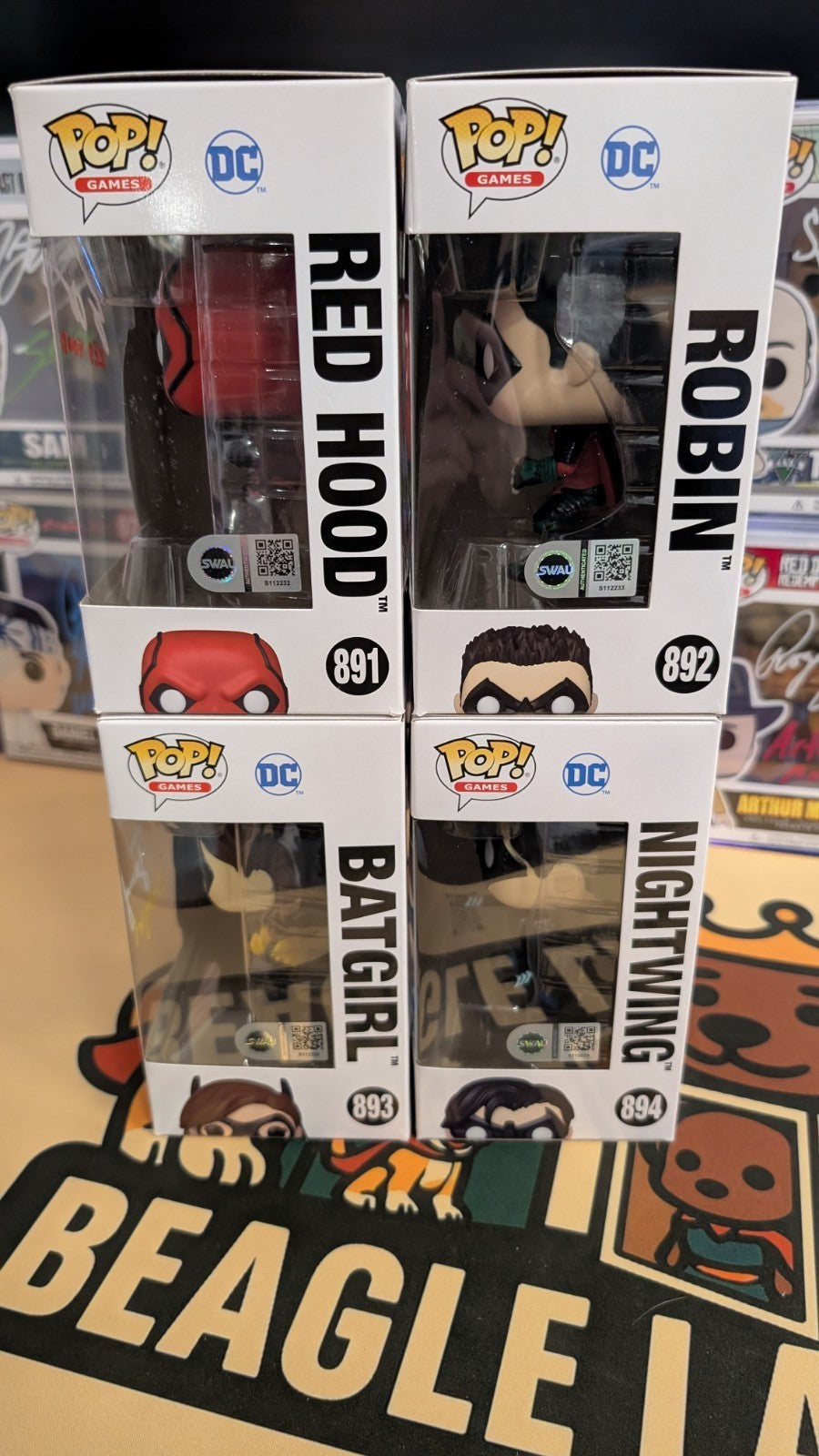 Funko Pop DC Gotham Knights Signed Collection with Swau COA
