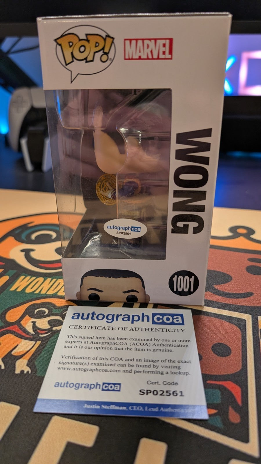 Benedict Wong Signed Funko Pop Wong 1001 Autograph ACOA Marvel Dr Doctor Strange
