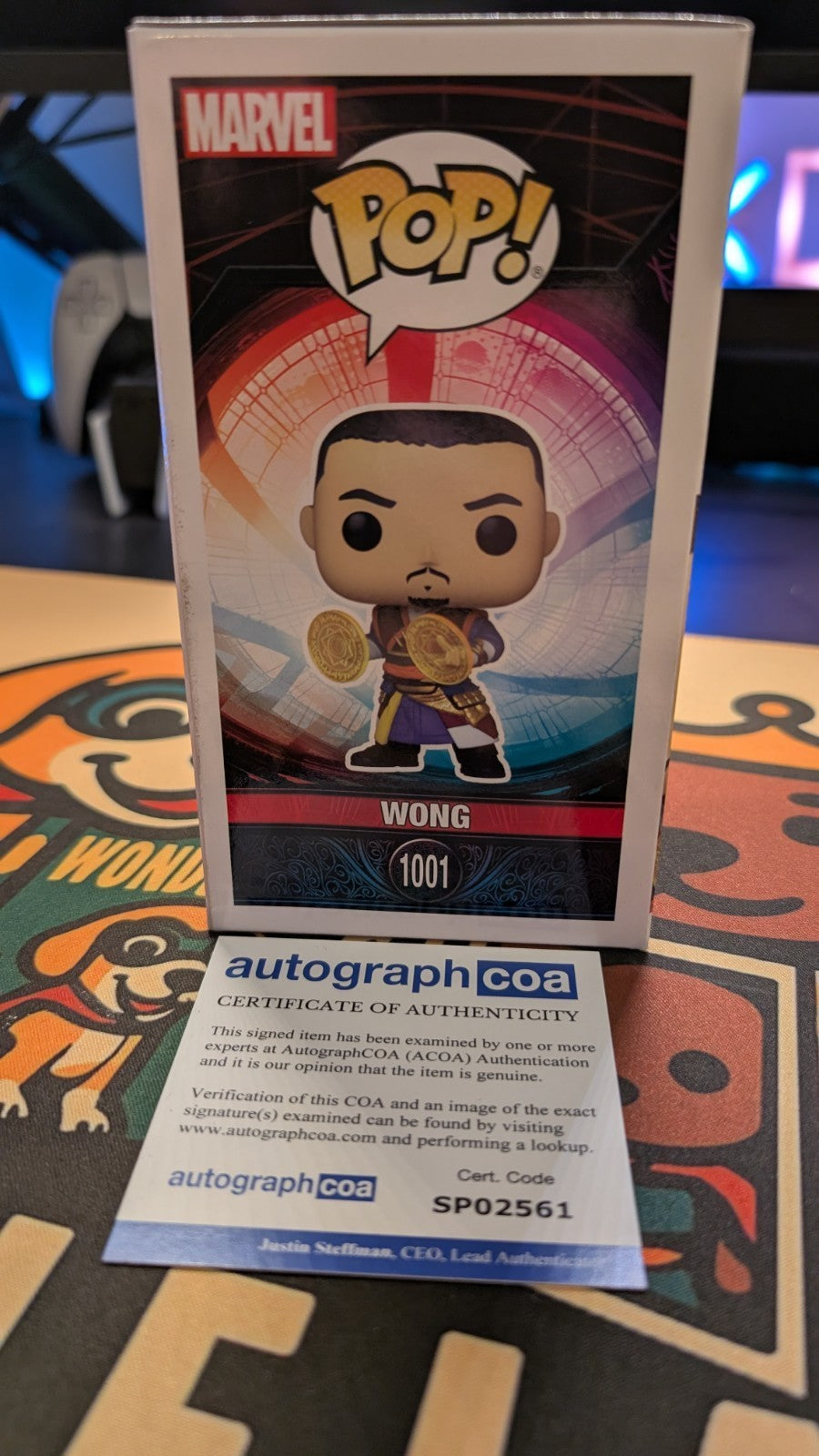 Benedict Wong Signed Funko Pop Wong 1001 Autograph ACOA Marvel Dr Doctor Strange