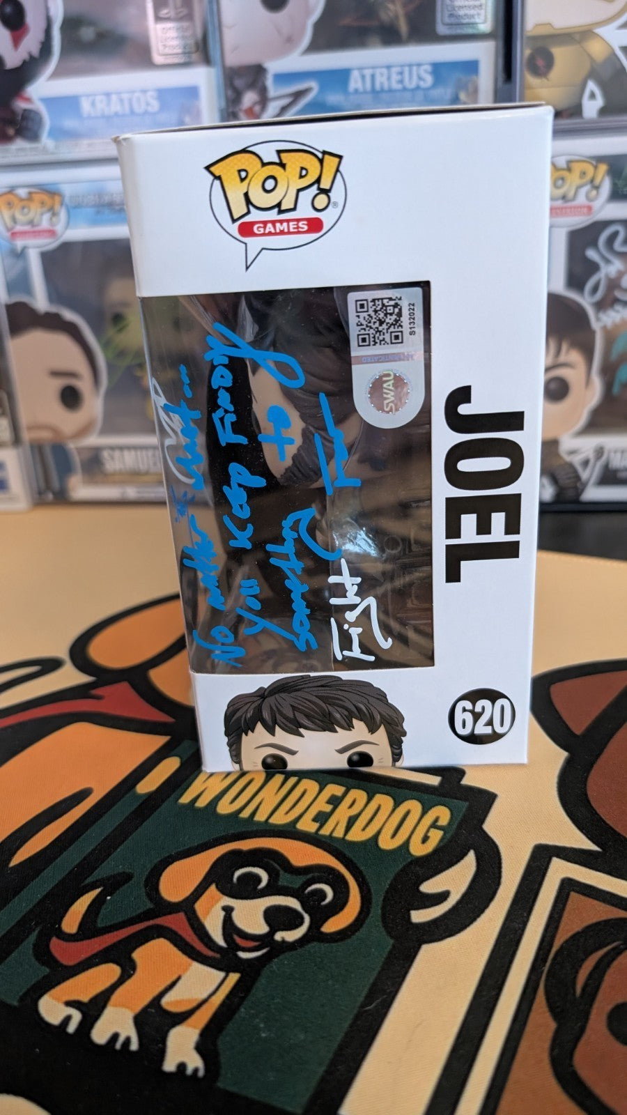 Troy Baker Signed The Last Of Us Joel Funko Pop! SWAU #620 with Quote