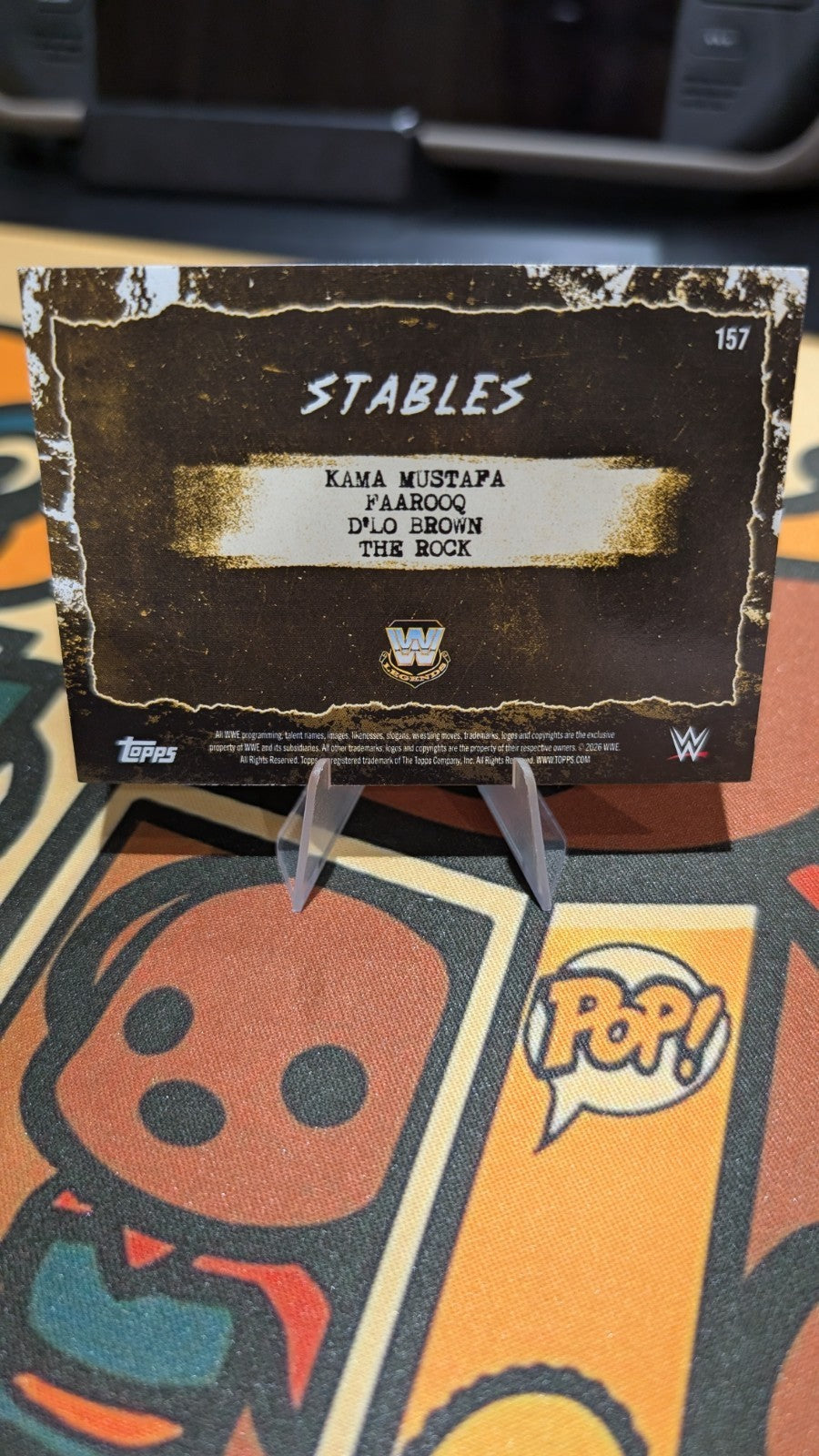 Topps Decades WWE Stables Nation Of Domination /50 Numbered The Rock Faarooq