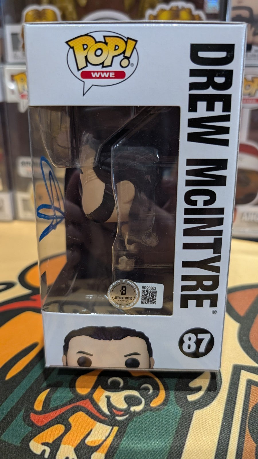 WWE Drew McIntyre 87 Signed Funko Pop! Beckett COA Autographed