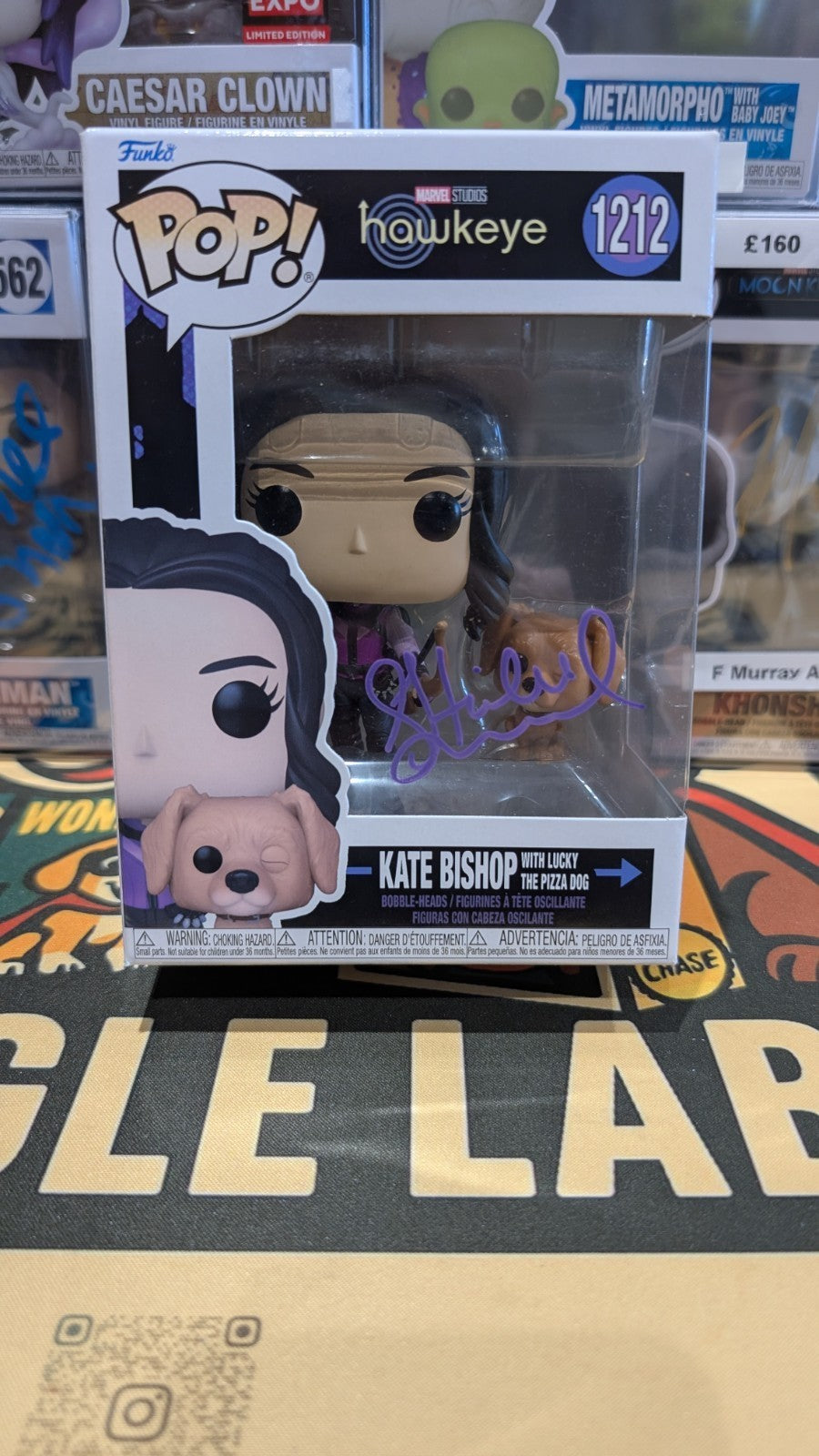 Funko POP! Kate Bishop #1212 Hailee Steinfeld Signed Autograph Beckett Witnessed