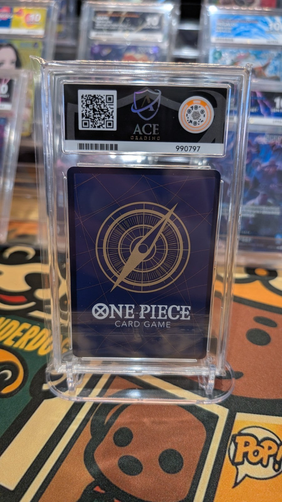 One Piece Monkey D Luffy SEC OP11-118 Ace  Pristine  10 (Perfect Subs) POP 3
